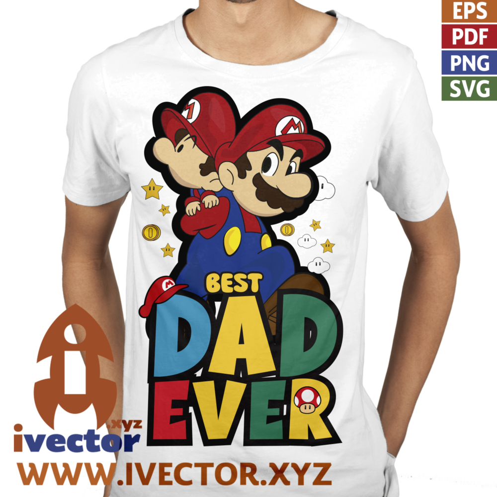 BEST-DAD-EVER-MARIO-BROS-BABY-VECTOR-EDITABLE-EPS-PDF_P4 BEST DAD EVER MARIO BROS BABY VECTOR EDITABLE EPS PDF