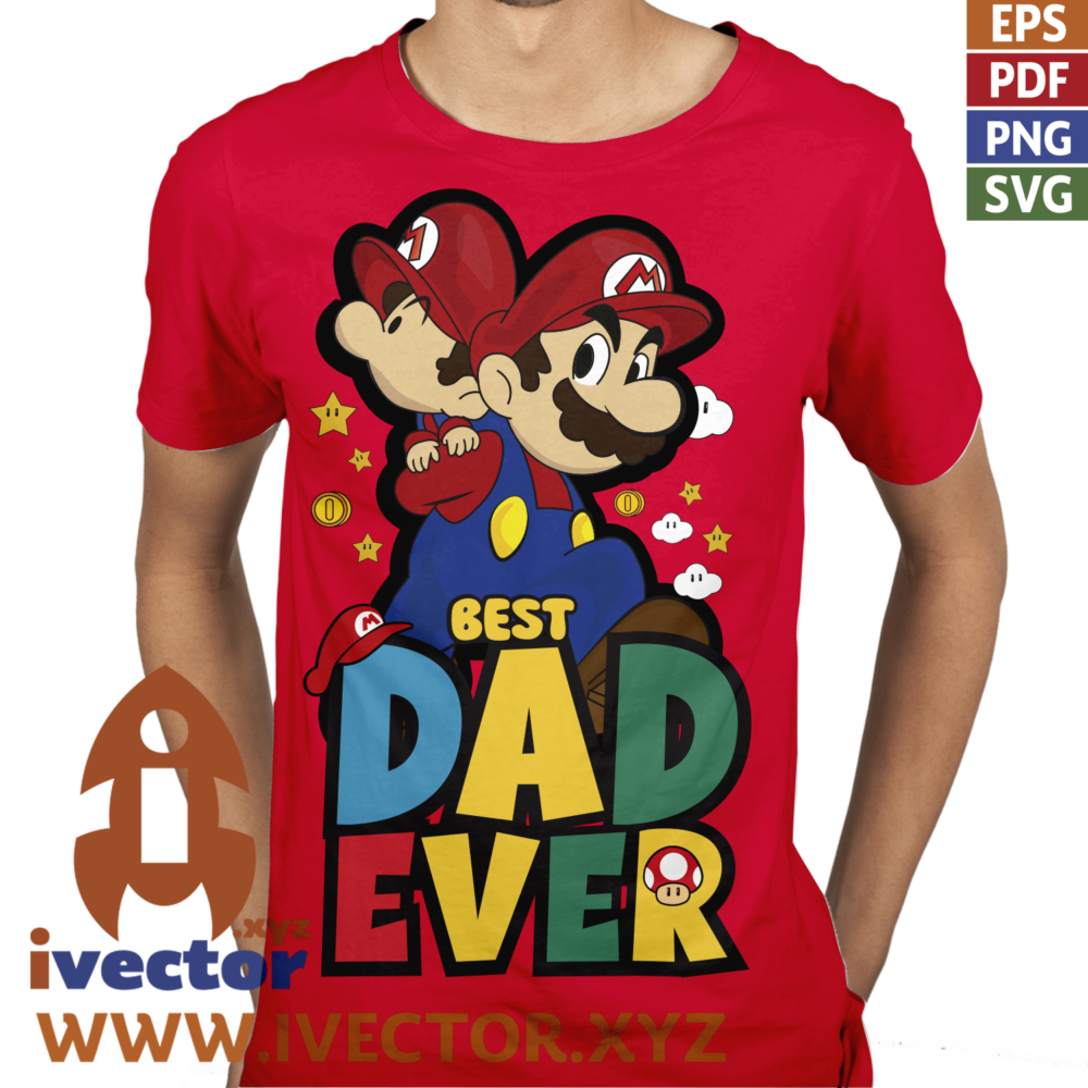 BEST-DAD-EVER-MARIO-BROS-BABY-VECTOR-EDITABLE-EPS-PDF_P5 BEST DAD EVER MARIO BROS BABY VECTOR EDITABLE EPS PDF