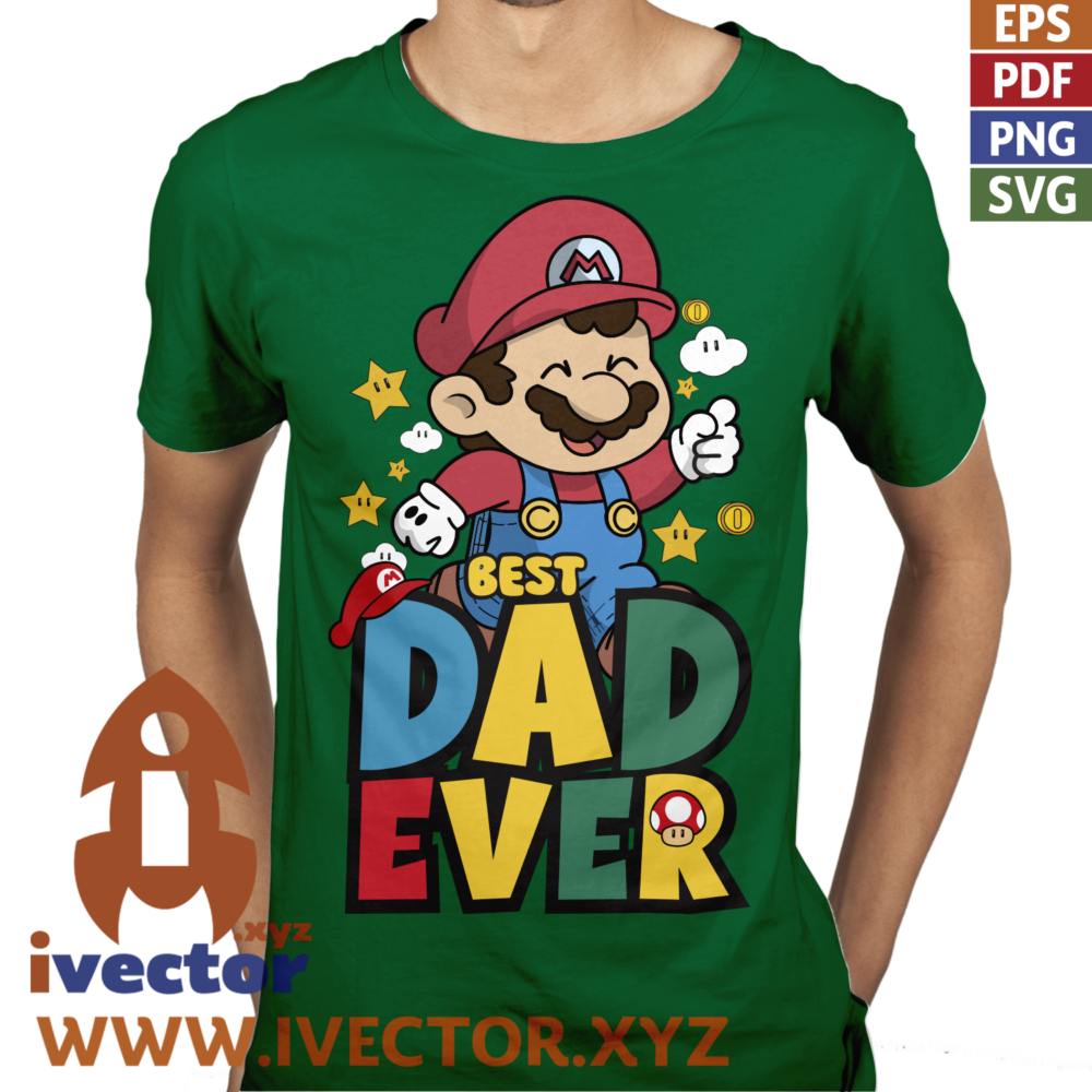 BEST-DAD-EVER-MARIO-BROS-VECTOR-EDITABLE-EPS-PDF_P4 BEST DAD EVER MARIO BROS VECTOR EDITABLE EPS PDF