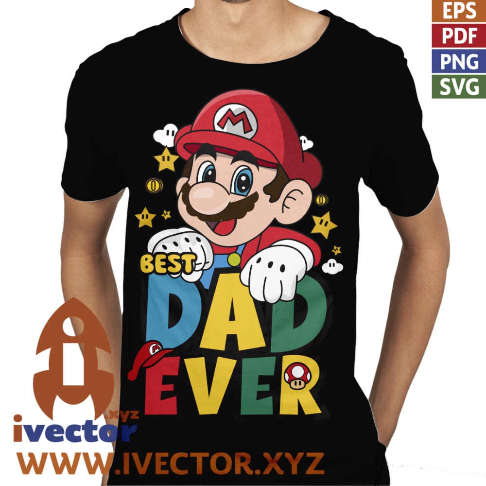 BEST-DAD-EVER-SUPER-MARIO-BROS-VECTOR-EDITABLE-EPS-PDF_P3 BEST DAD EVER SUPER MARIO BROS VECTOR EDITABLE EPS PDF