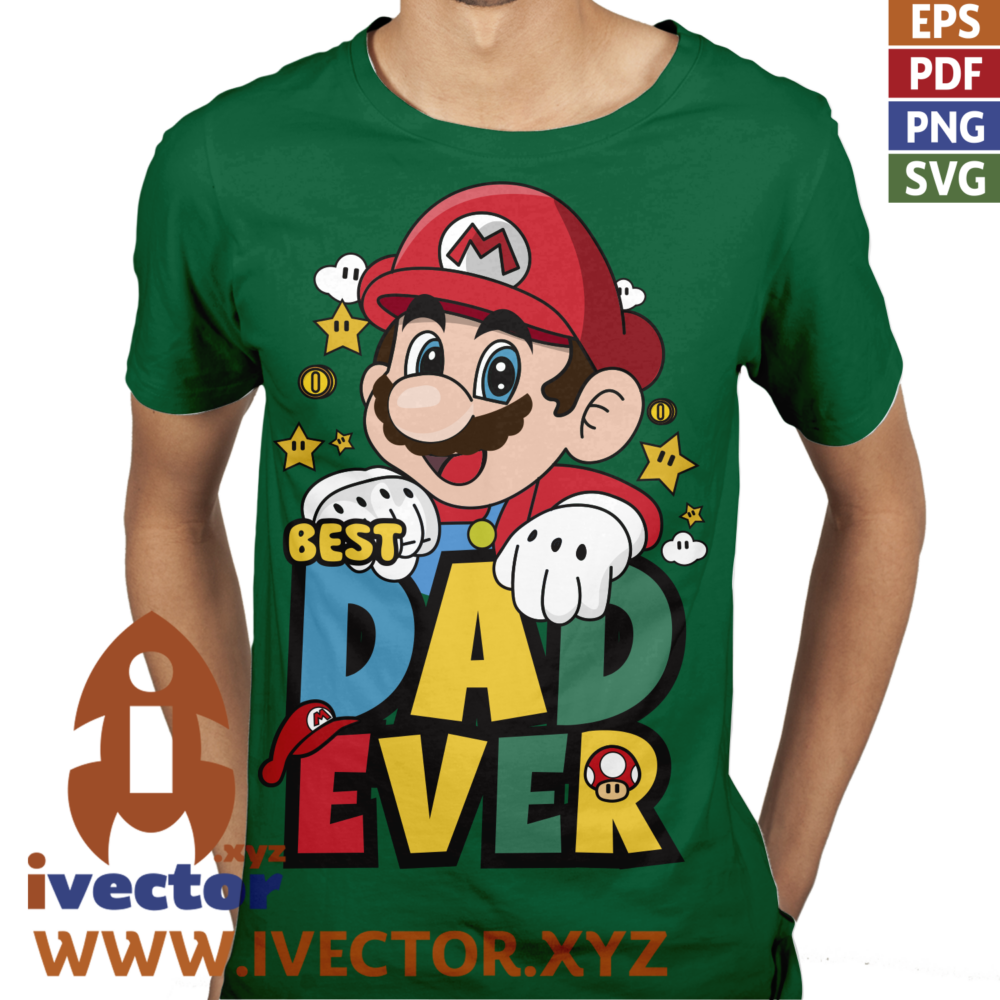 BEST-DAD-EVER-SUPER-MARIO-BROS-VECTOR-EDITABLE-EPS-PDF_P4 BEST DAD EVER SUPER MARIO BROS VECTOR EDITABLE EPS PDF