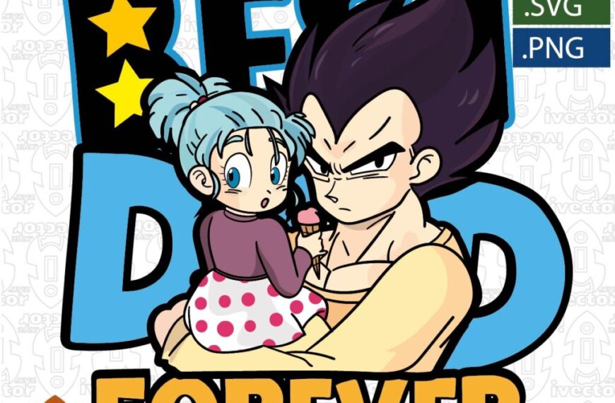 BEST DAD FOREVER VEGETA VECTOR EDITABLE EPS PDF