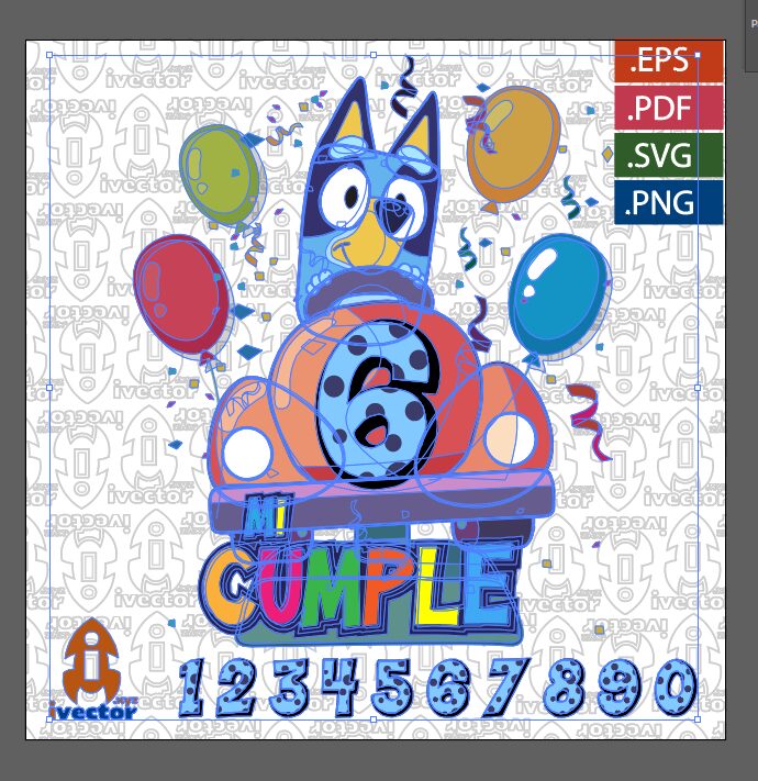 BLUEY-AUTO-CUMPLEANOS-GLOBOS_P1 BLUEY AUTO CUMPLEAÑOS GLOBOS