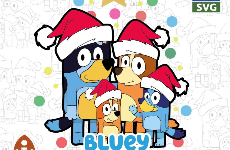 BLUEY CHRISTMAS VECTOR EDITABLE EPS PDF SVG