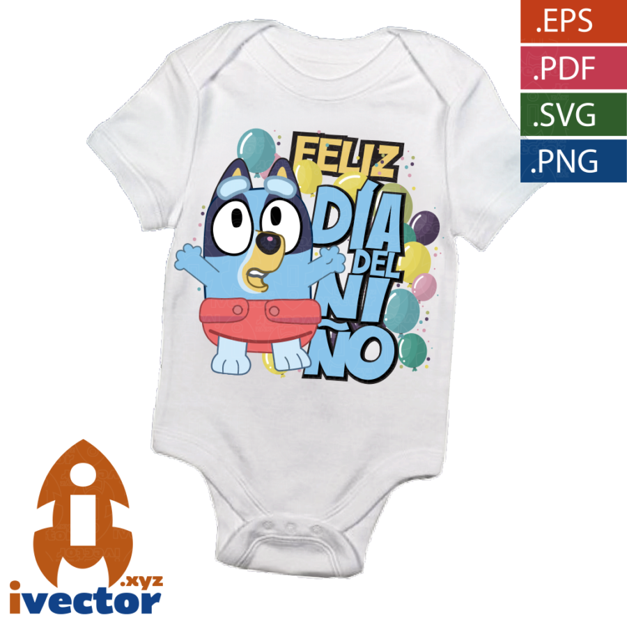BLUEY-FELIZ-DIA-DEL-NINO-VECTOR-P3 BABY BLUEY FELIZ DÍA DEL NIÑO VECTOR P5