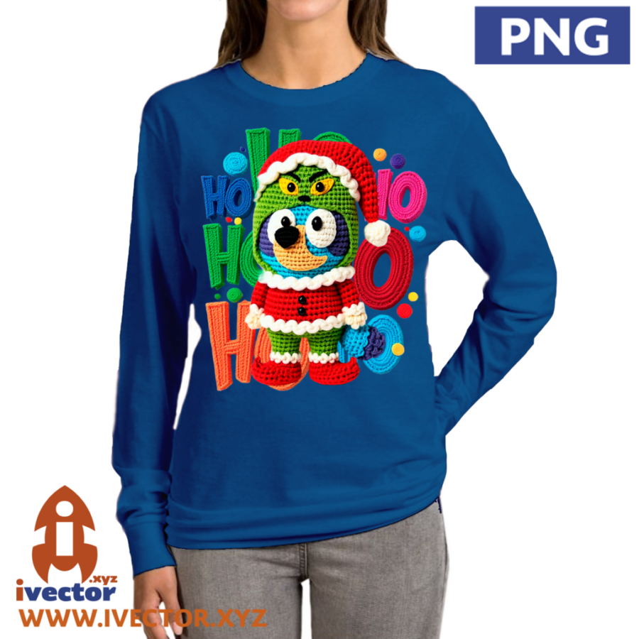 BLUEY-GRINCH-HO-HO-HO-CROCHET-PNG-ALTA-CALIDAD-p1 BLUEY GRINCH HO HO HO CROCHET PNG ALTA CALIDAD