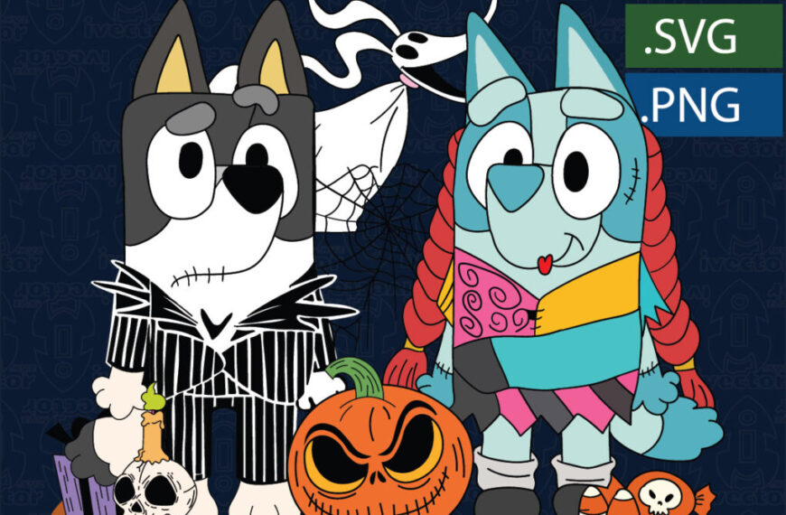 BLUEY VACTOR HALLOWEEN EPS PDF EDITABLE