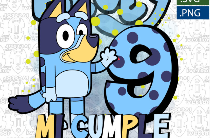BLUEY VECTOR EDITABLE CUMPLEAÑOS V4