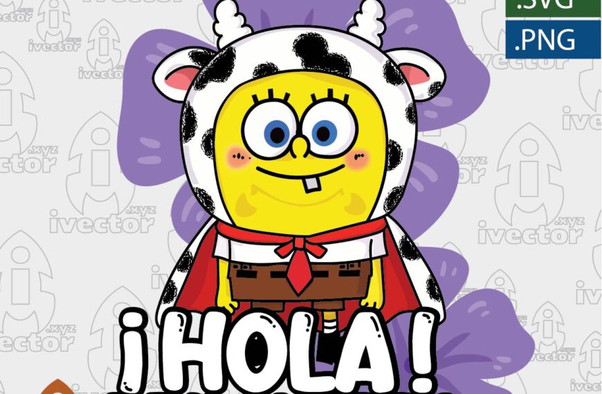 BOB ESPONJA HOLA PRIMAVERA VECTOR EDITABLE