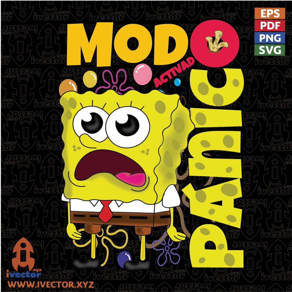BOB-ESPONJA-MODO-PANICO-ACTIVADO-VECTOR VECTORES Y RECURSOS
