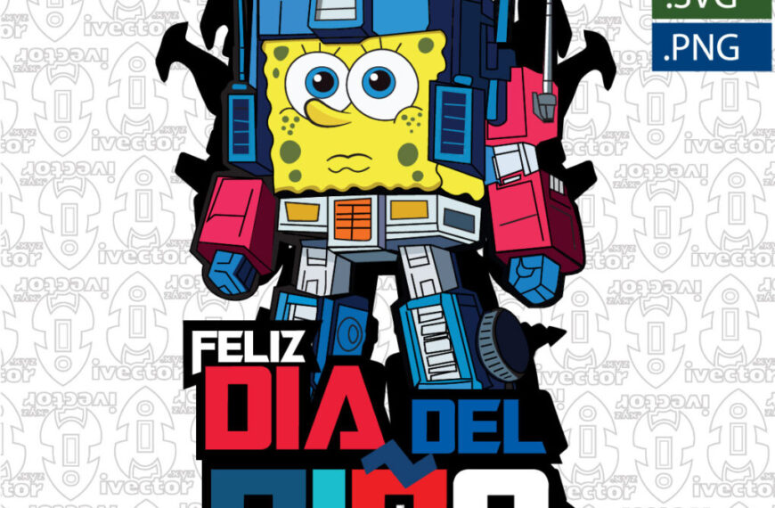 BOB ESPONJA TRANSFORMER DIA DEL NIÑO VECTOR