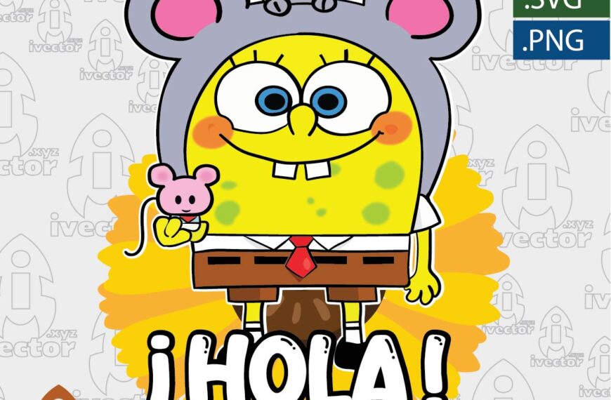 BOB RATON HOLA PRIMAVERA VECTOR EDITABLE