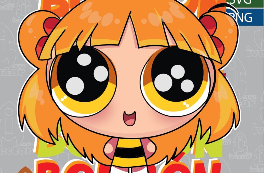 BOMBON CHICAS SUPERPODEROSAS VECTOR EDITABLE