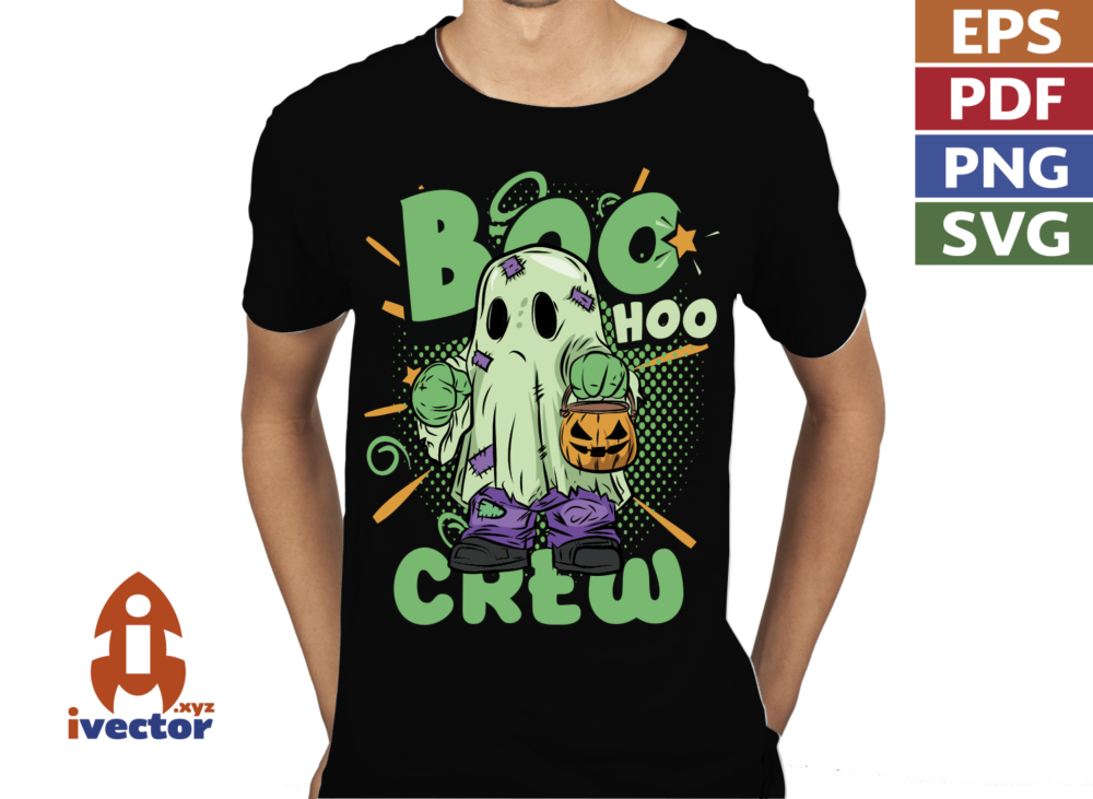 BOO-HOO-Halloween-Ghost-Cartoon-Vector-–-Fantasma-Verde-con-Calabaza-Vector-de-Fantasma-Halloween-01-P3 BOO HOO Halloween Ghost Cartoon Vector – Fantasma Verde con Calabaza | Vector de Fantasma Halloween