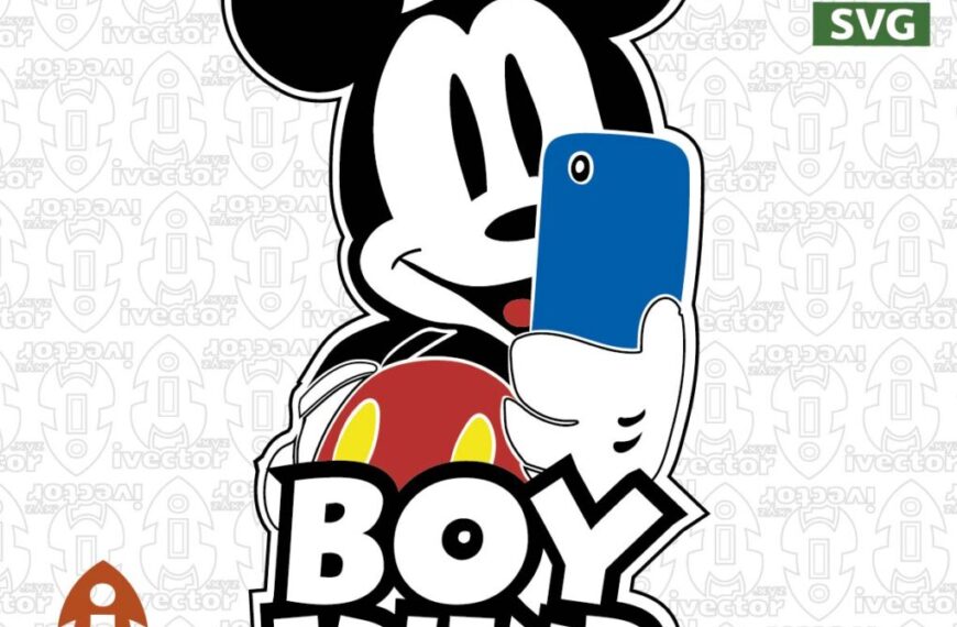 BOY FRIEND SELFIE MICKEY MOUSE VECTOR