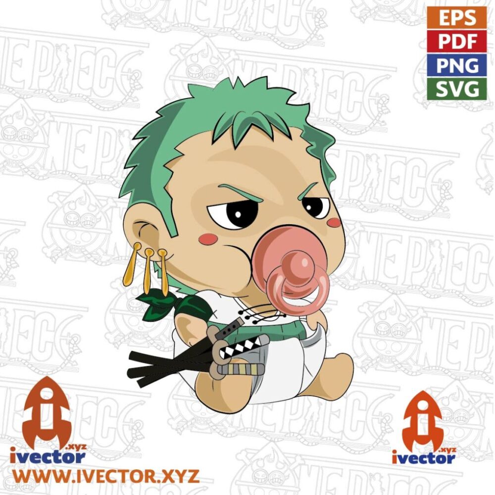 vectores one piece bebe