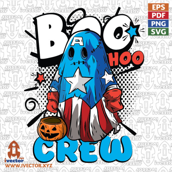 Blue-Halloween-Ghost-with-Pumpkin-Boo-Hoo-Crew-Design-01-600x600 VECTORES Y RECURSOS