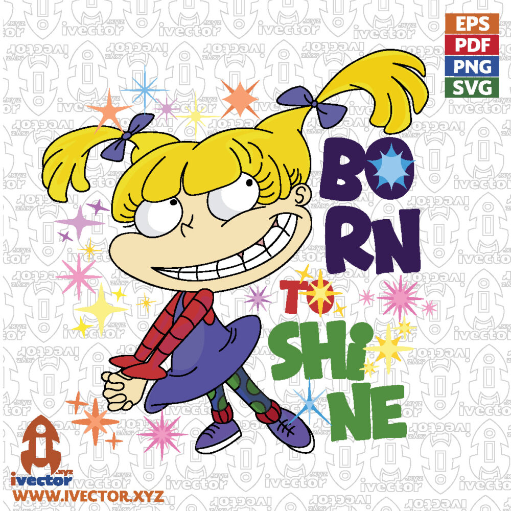 Born-to-Shine-Cute-Cartoon-Girl-SVG-Vector-Nina-Kawaii-Born-to-Shine-PNG-EPS-PDF_Mesa-de-trabajo-1 VECTORES Y RECURSOS