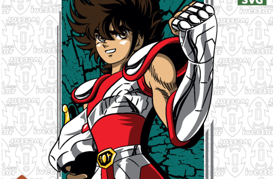 Vector de Guerrero de Fantasía con Armadura Inspirado en el Caballero Pegaso | Archivo Editable EPS, SVG, PNG y PDF