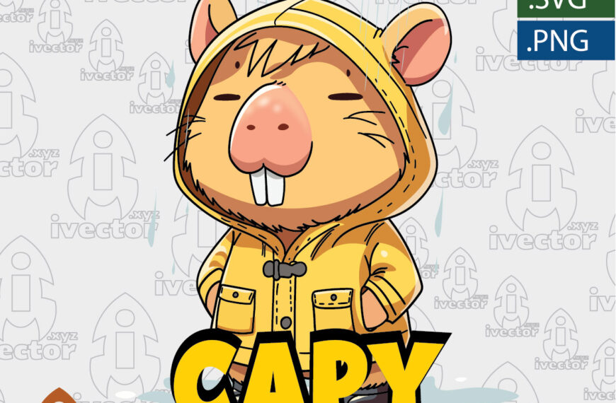 CAPYBARA LLUVIA STYLES VECTOR EDITABLE