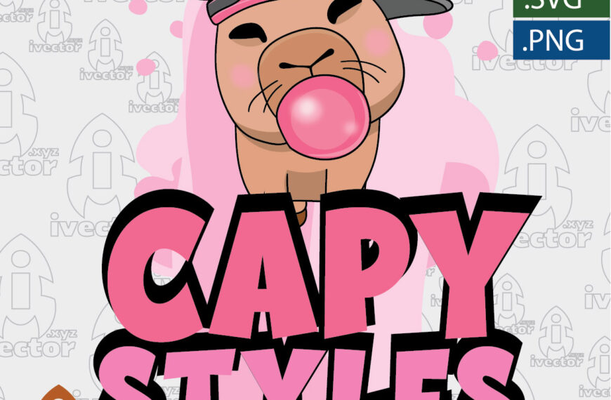 CAPYBARA STYLE VECTOR EDITABLE EPS PDF ROSA