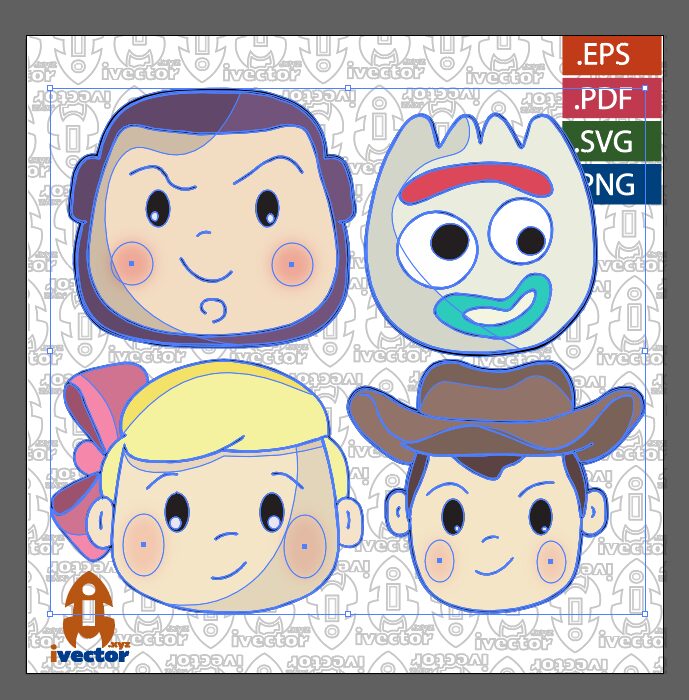 CARITAS-PERSONAJES-TOY-STORY-VECTOR CARITAS PERSONAJES TOY STORY VECTOR
