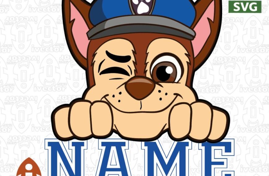 CHASE FACE PAW PATROL VECTOR EDITABLE