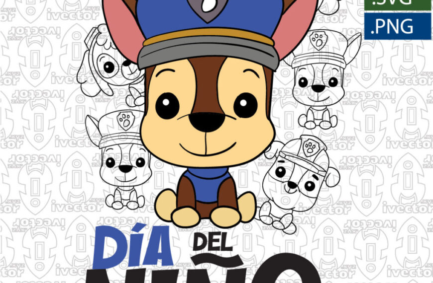 CHASE PAW PATROL DIA DEL NIÑO VECTOR