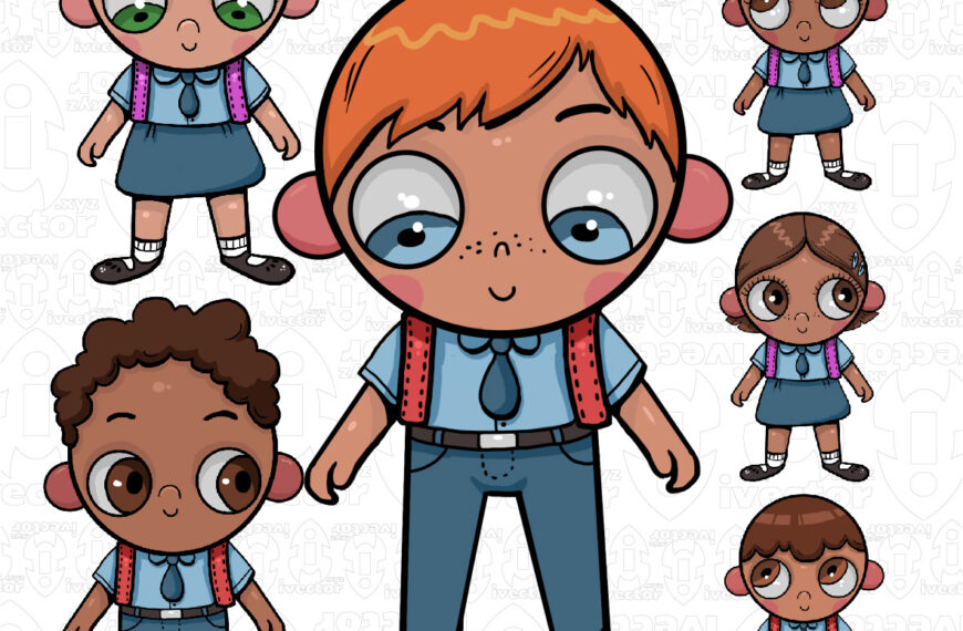 CHICOS ESCOLARES ETNIAS PNG ALTA CALIDAD