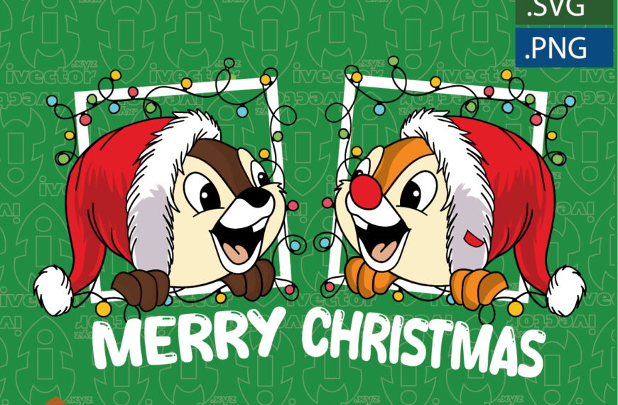 CHIP AND DALE NAVIDAD VECTOR EDITABLE