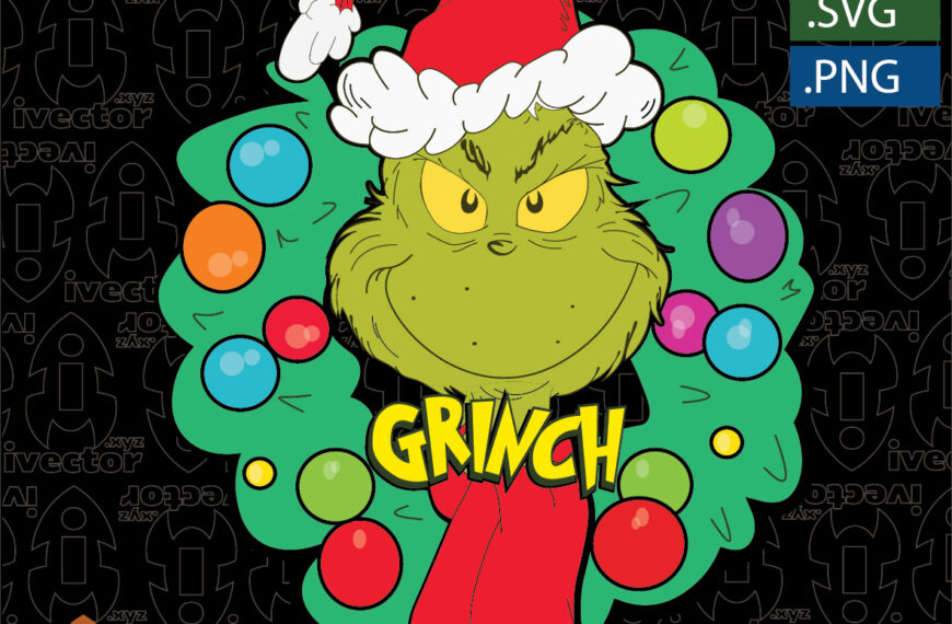 CHRISTMAS GRINCH NAVIDAD CORONA EDITABLE EPS PDF