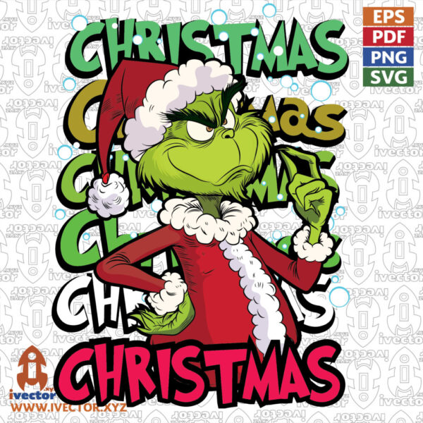 CHRISTMAS-GRINCH-NAVIDAD-LETRAS-VECTOR-01-600x600 VECTORES Y RECURSOS