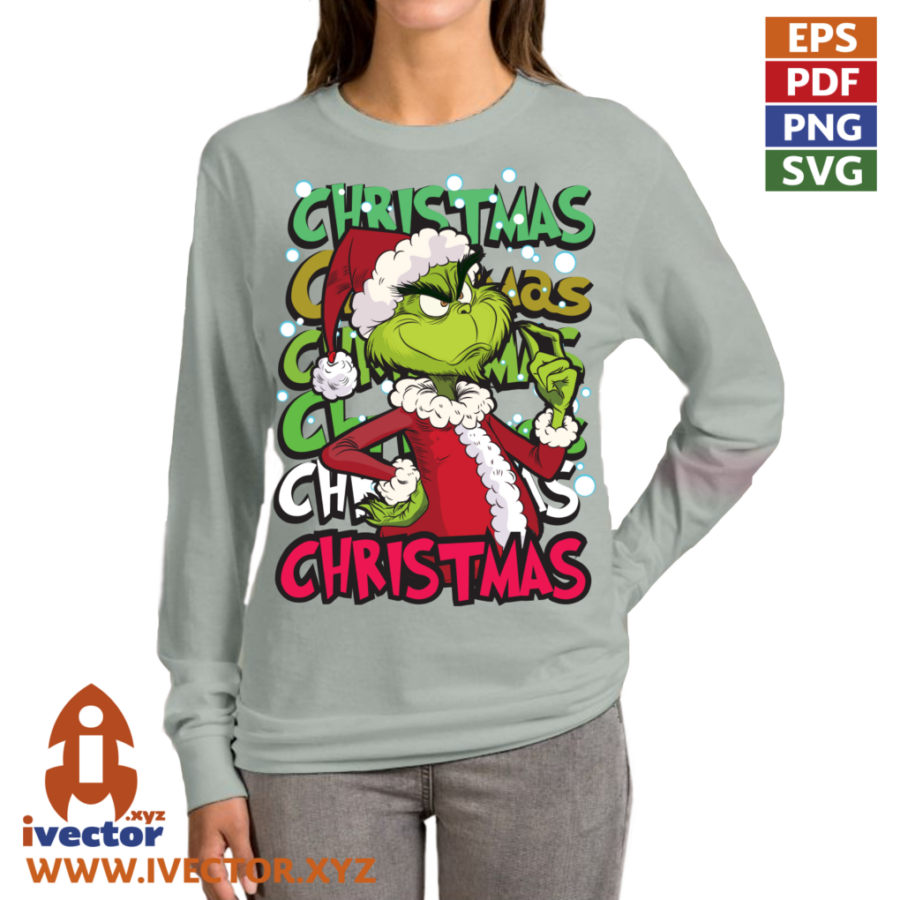 CHRISTMAS-GRINCH-NAVIDAD-LETRAS-VECTOR-03 CHRISTMAS GRINCH NAVIDAD LETRAS VECTOR