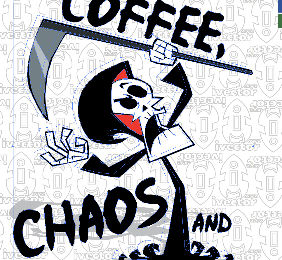 COFFE-CHAOS-AND-SOULS-CALAVERA_Mesa-de-trabajo-2 Segador de Almas: Diseño Vectorial Oscuro para Estampados y Merchandising