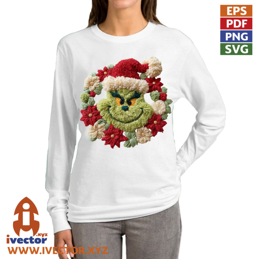 CORONA-GRINCH-NAVIDAD-CROCHET-PNG-ALTA-CALIDAD-p1 CORONA GRINCH NAVIDAD CROCHET PNG ALTA CALIDAD