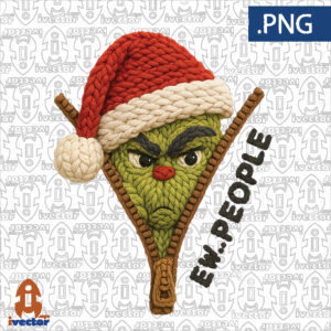 CREMALLERA-GRINCH-CROCHET-PNG-ALTA-CALIDAD-300x300 VECTORES Y RECURSOS