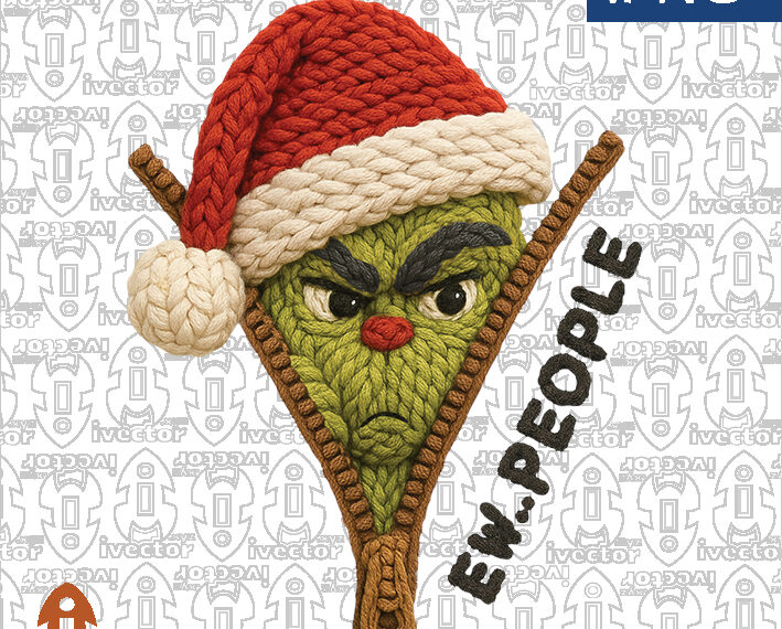 CREMALLERA GRINCH CROCHET PNG ALTA CALIDAD