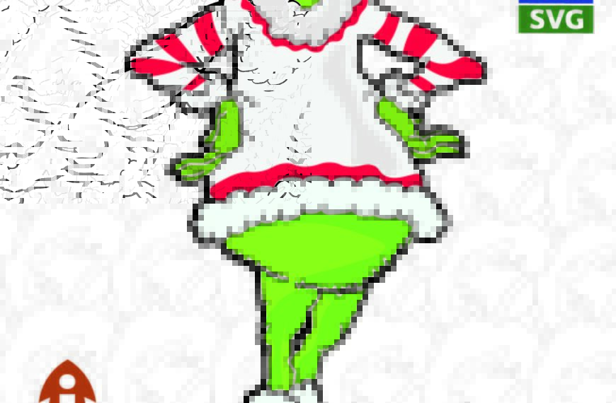 CUERPO GRINCH BLANCO VECTOR EDITABLE EPS PDF