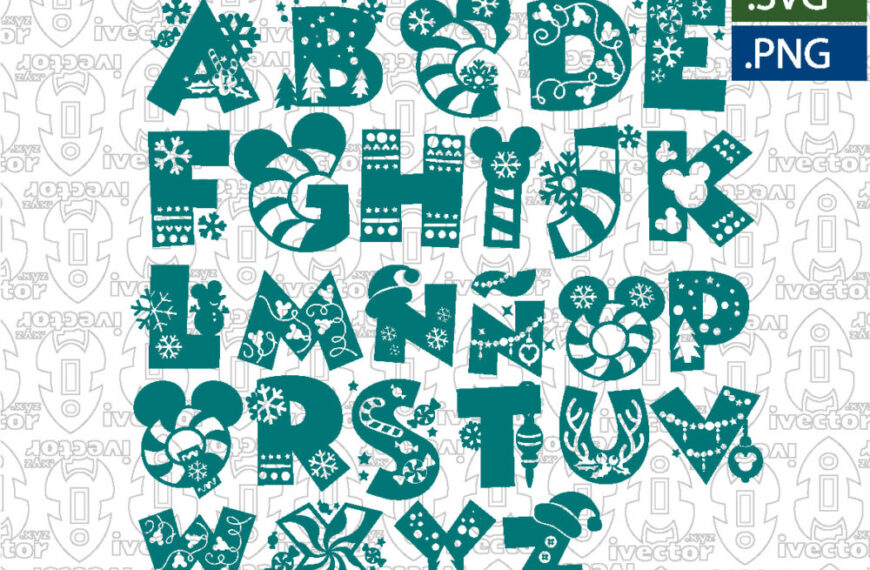 Christmas Alphabet Letters Vector – Festive Holiday Alphabet Design