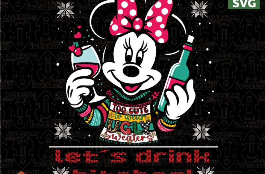 Christmas Mouse Winter Party Vector – Vintage Holiday Design