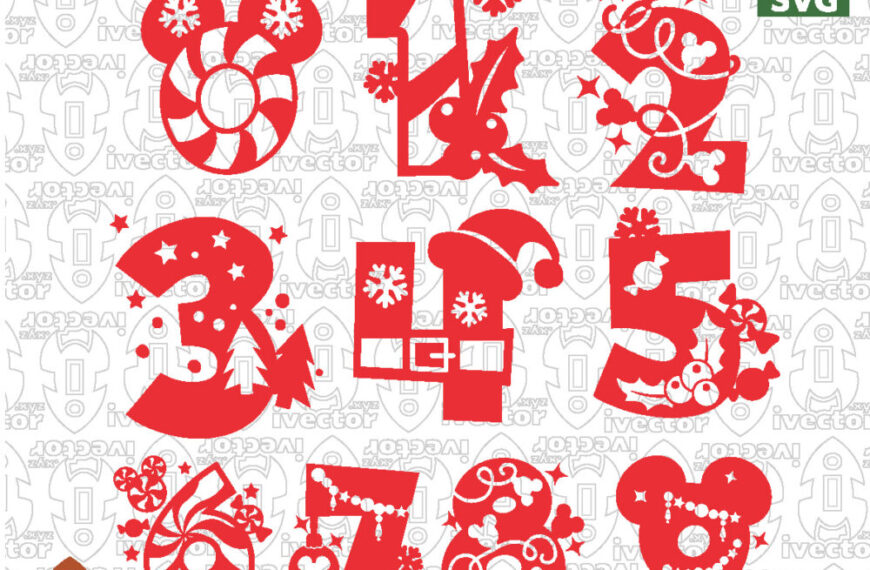 Christmas Numbers 0–9 Vector Set – Festive Holiday Numbers