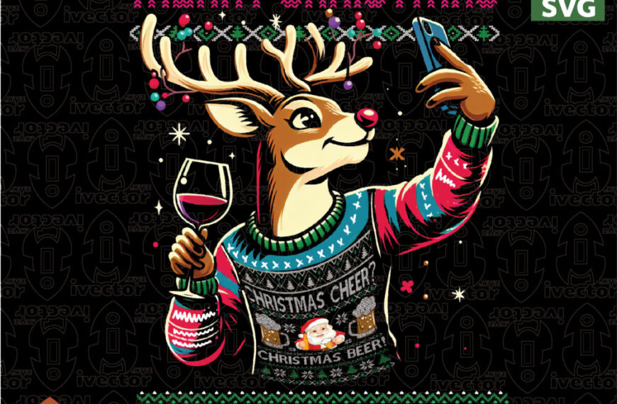 Christmas Reindeer & Beer — Festive Holiday Design
