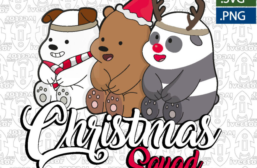 Cute Christmas Animals – Reindeer, Bear & Polar Bear Holiday Vector Design