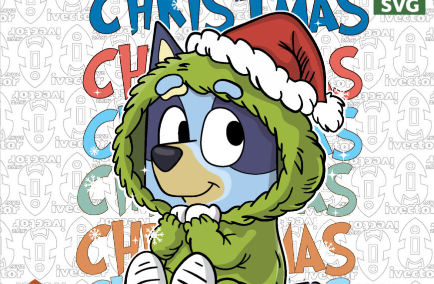Cute Christmas Cartoon Dog with Santa Hat – Festive Vector Design
