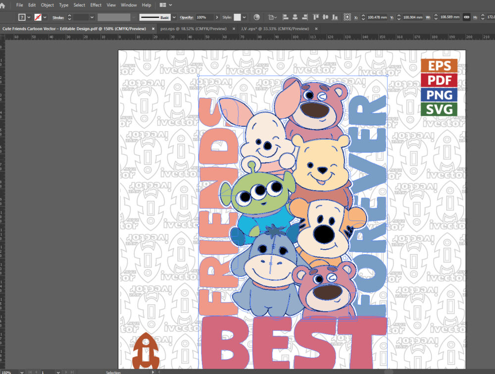 Cute-Friends-Cartoon-Vector-–-Editable-Design_Mesa-de-trabajo-2 Cute Friends Cartoon Vector – Editable Design