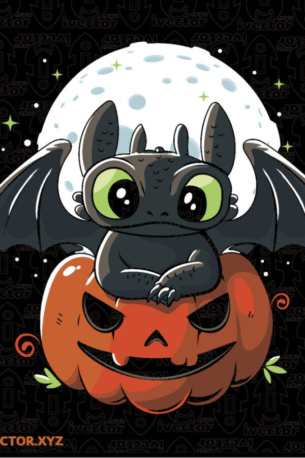 Cute-Halloween-Dragon-Pumpkin-–-Editable-Vector-Design-01-600x900 VECTORES Y RECURSOS