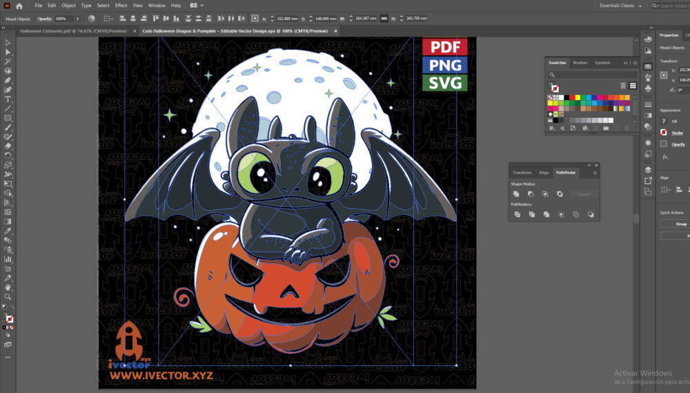 Cute-Halloween-Dragon-Pumpkin-–-Editable-Vector-Design-02 Cute Halloween Dragon & Pumpkin – Editable Vector Design