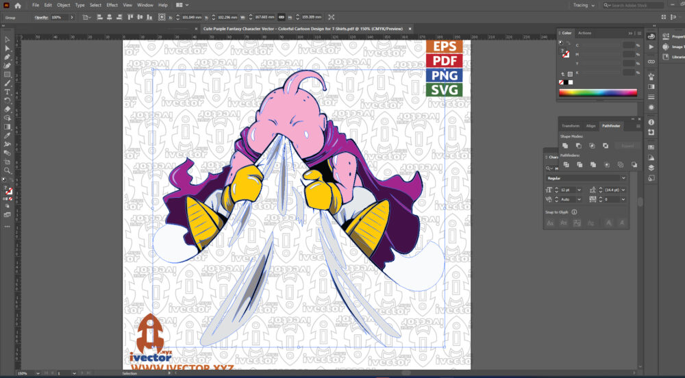 Cute-Purple-Fantasy-Character-Vector-–-Colorful-Cartoon-Design-for-T-Shirts_Mesa-de-trabajo-2 Cute Purple Fantasy Character Vector – Colorful Cartoon Design for T-Shirts
