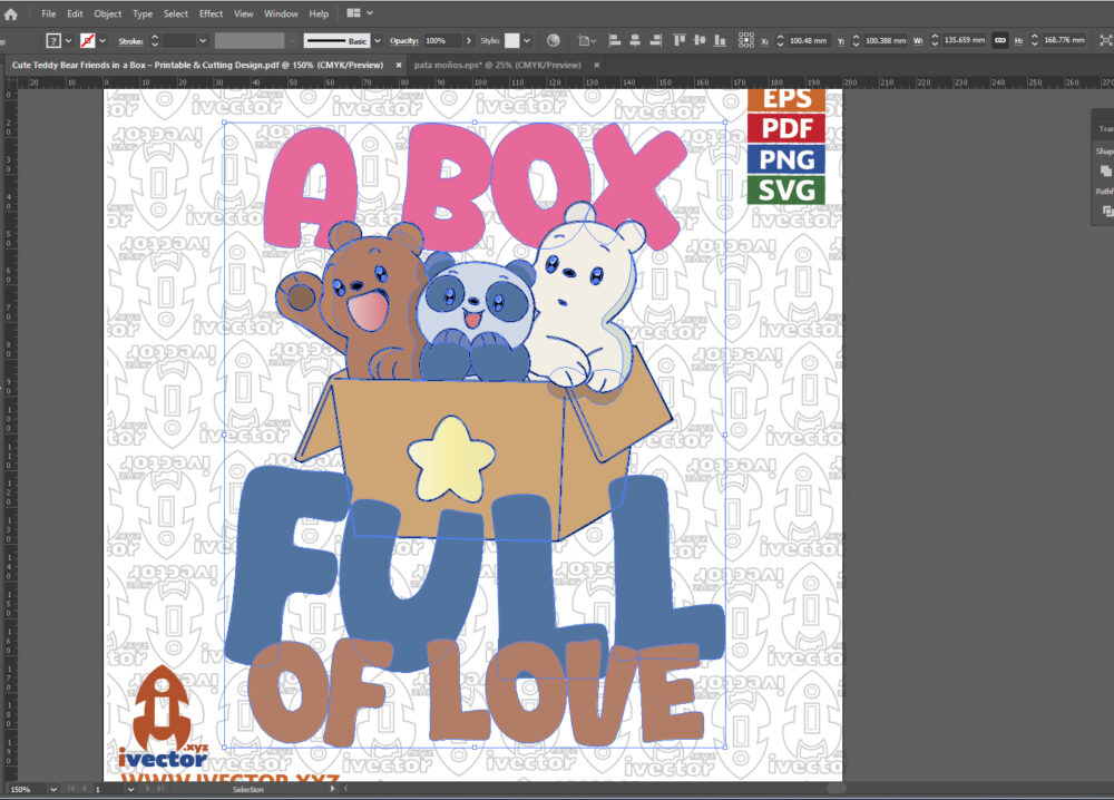 Cute-Teddy-Bear-Friends-in-a-Box-–-Printable-Cutting-Design_Mesa-de-trabajo-2 Cute Teddy Bear Friends in a Box – Printable & Cutting Design
