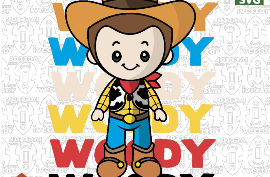 Cute Western Cowboy Cartoon Character Vector